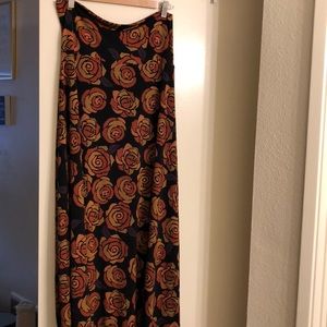 Lularoe Disney roses maxi skirt. m